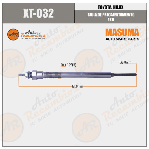 XT-032 BUJIA DE PRECALENTAMIENTO