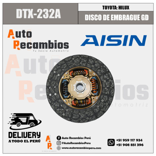 DISCO DE EMBRAGUE GD DTX-232A