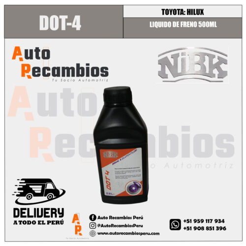 DOT-4 LIQUIDO DE FRENO 500 ML