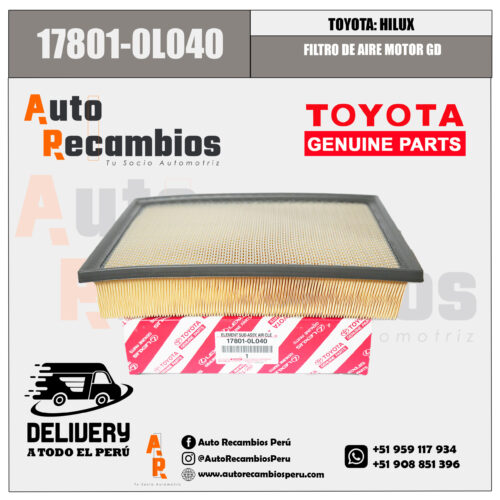 17801-0L040 FILTRO DE AIRE MOTOR GD