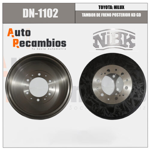 DN-1102 TAMBOR DE FRENO POSTERIOR KD GD