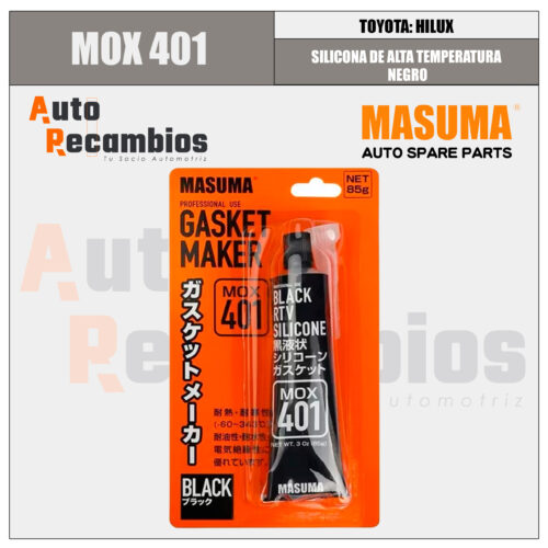 MOX 401 SILICONA DE ALTA TEMPERATURA NEGRO