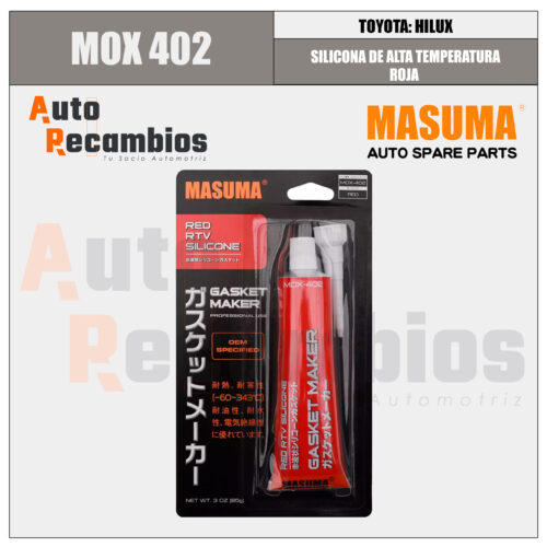 MOX 402 SILICONA DE ALTA TEMPERATURA ROJA