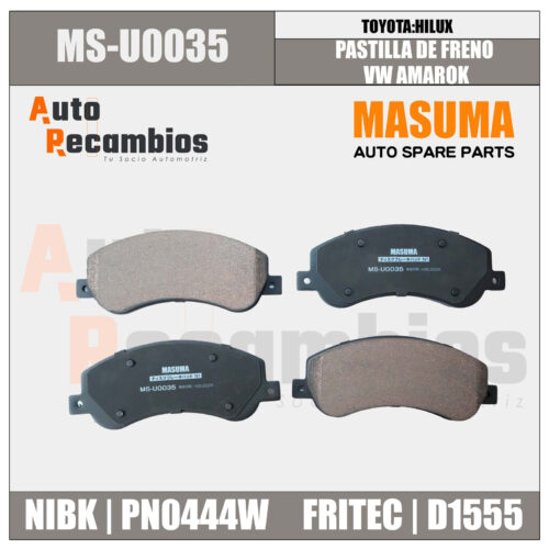 MS-U0035 PASTILLA DE FRENO VW AMAROK