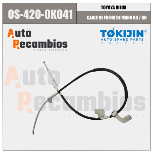 TO-320-R CABLE DE FRENO DE  MANO KD/RH