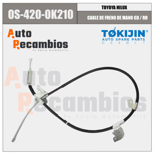 TO-420-R CABLE DE FRENO DE MANO GD/RH