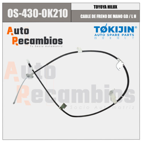 TO-430-L CABLE DE FRENO DE  MANO GD/LH