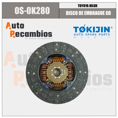 0S-0K280 DISCO DE EMBRAGUE GD TOYOYA HILUX
