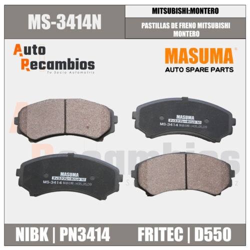 MS-3414N PASTILLAS DE FRENO MITSUBISHI MONTERO